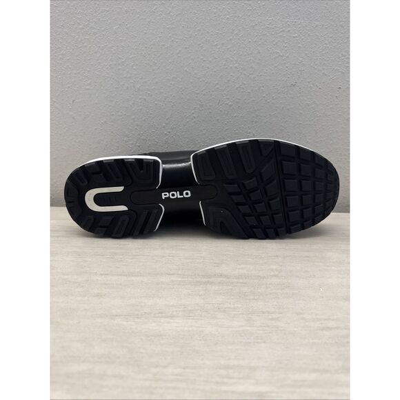 Polo Ralph Lauren Men's Sz 14 Black Jogger Color-Blocked Sneakers - Picture 5 of 10